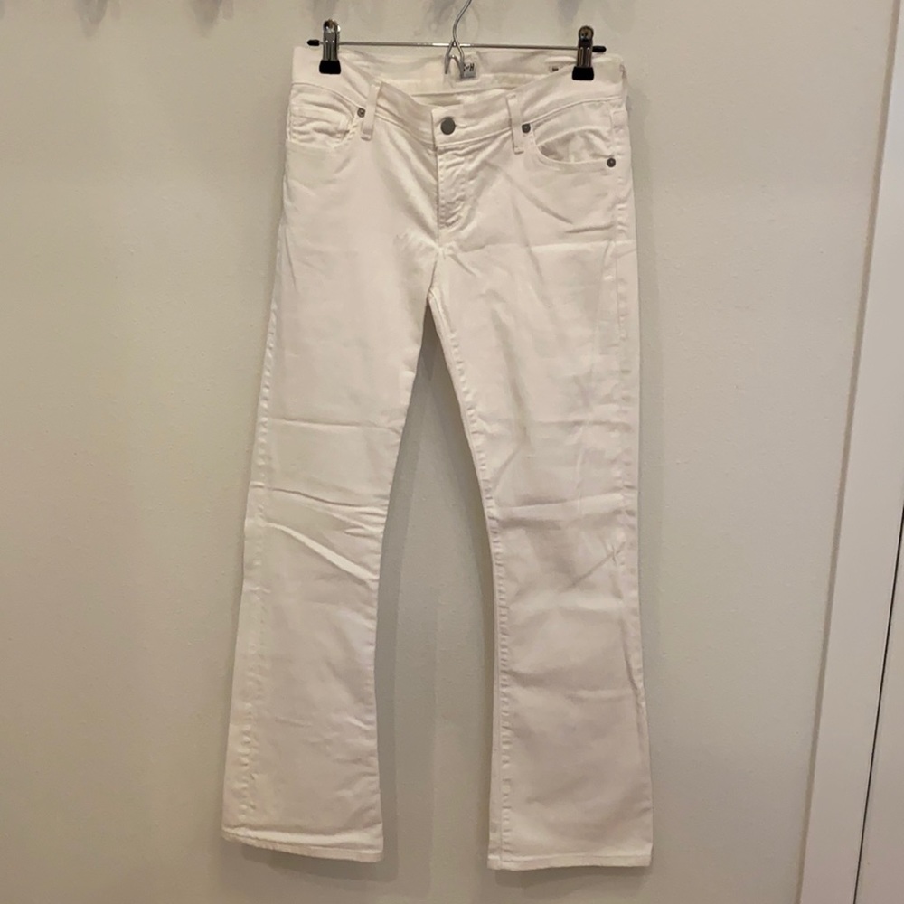 C of H White Dita petite flare jeans